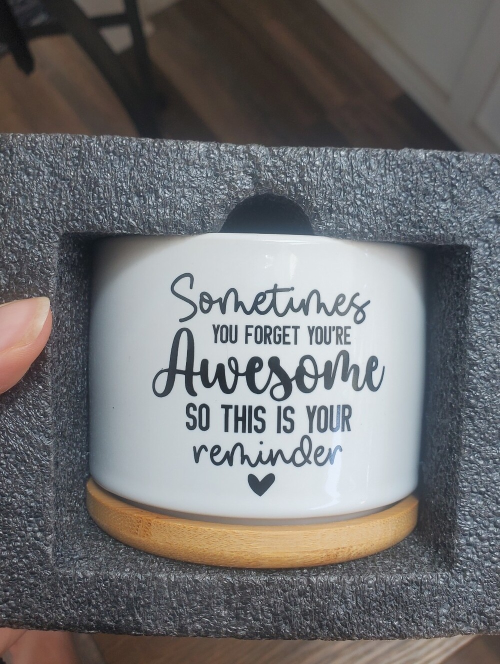 New Mini Planter w/Positive Message